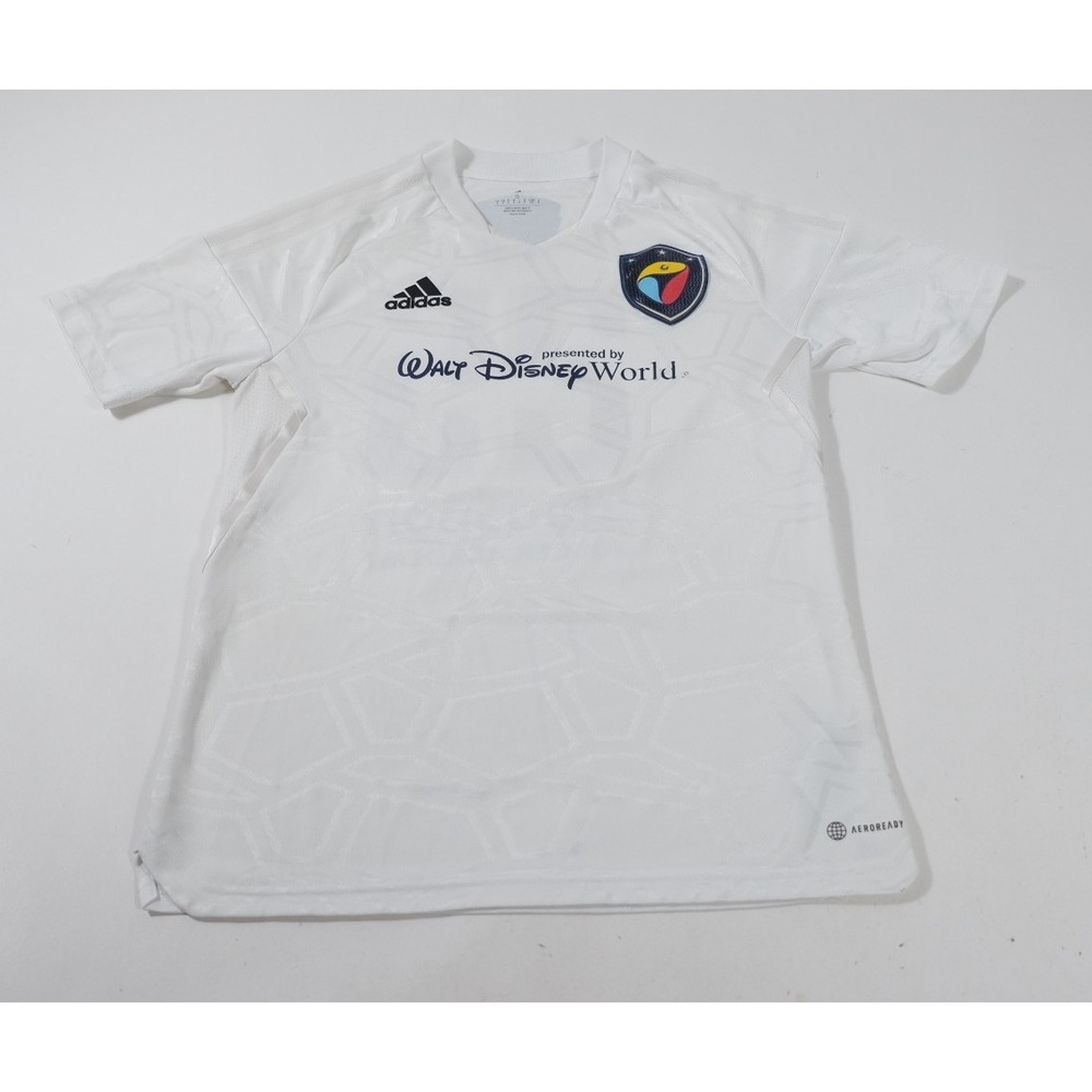 Adidas Soccer Jersey Mens S White IdeaSport Walt Disney World Aeroready Graphic